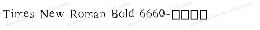 Times New Roman Bold 6660字体转换